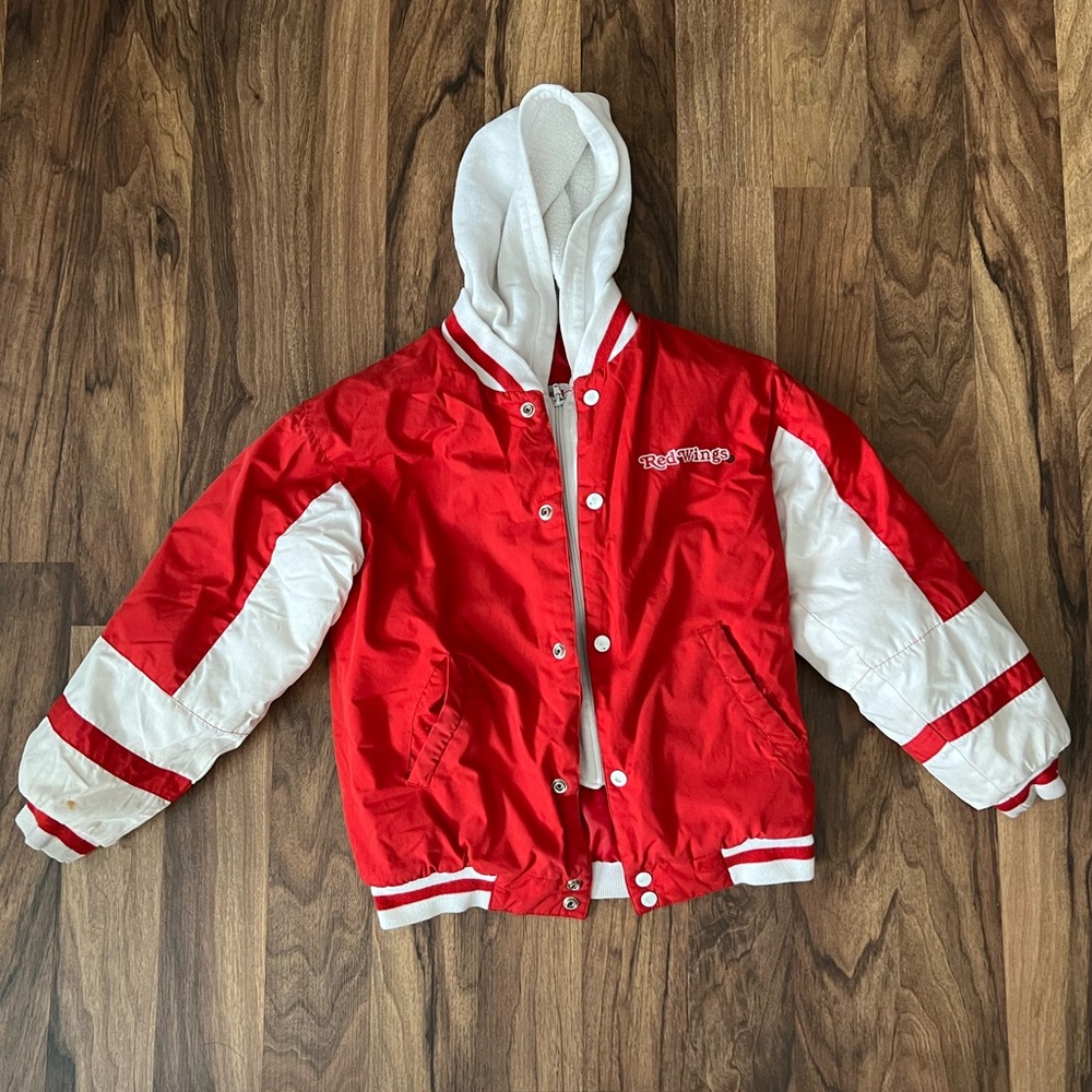 Vintage Boys Red Wing Hooded Jacket